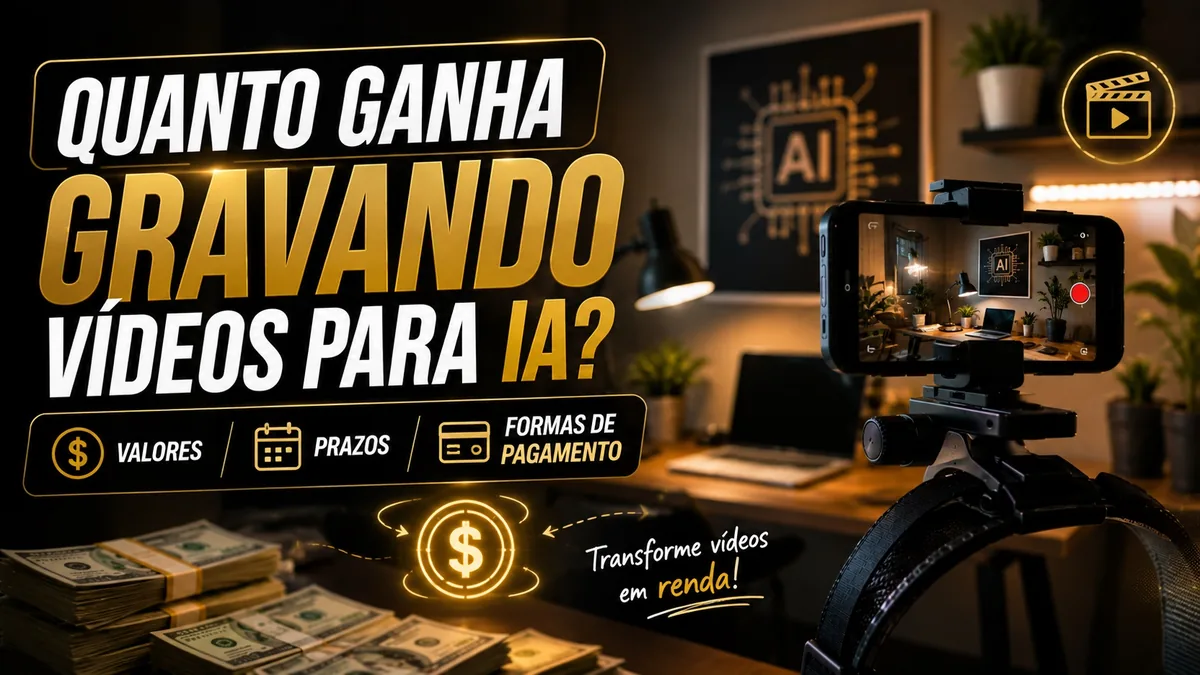 Quanto Ganha Gravando Vídeos para IA? Valores, prazos e formas de pagamento